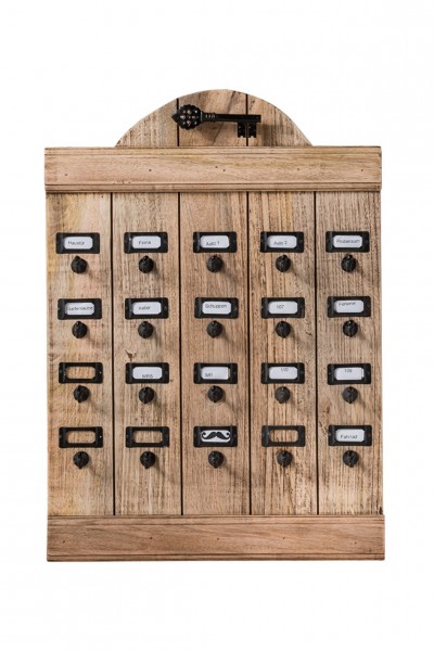 Schlüsselbrett KEY | vintage recyceltem Mango-Holz, antikfinish, HF99.100..8